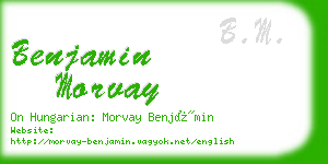 benjamin morvay business card